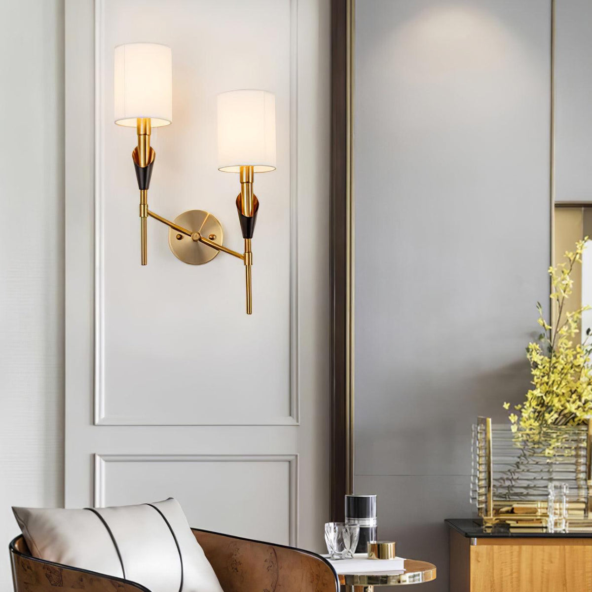 Lovenden Fabric Wall Light-Moonnatur