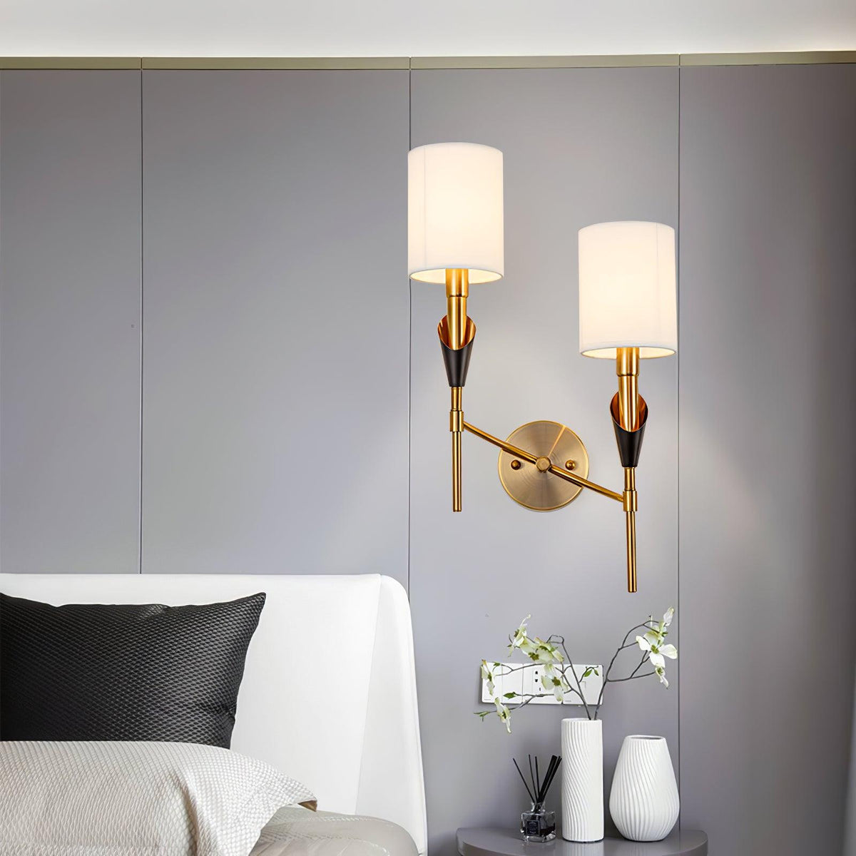 Lovenden Fabric Wall Light-Moonnatur