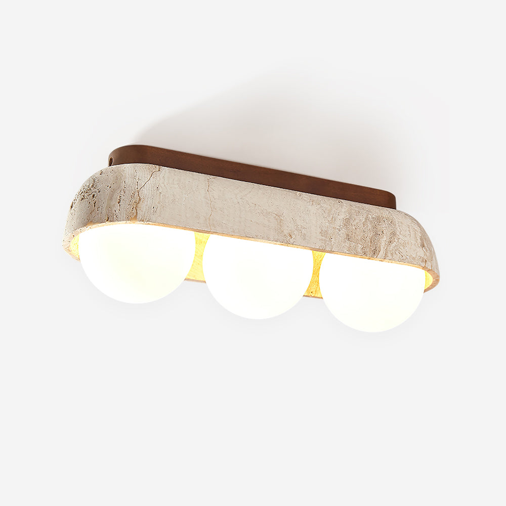 Wardenholm Travertine Ceiling Light-Moonnatur