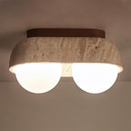 Wardenholm Travertine Ceiling Light-Moonnatur