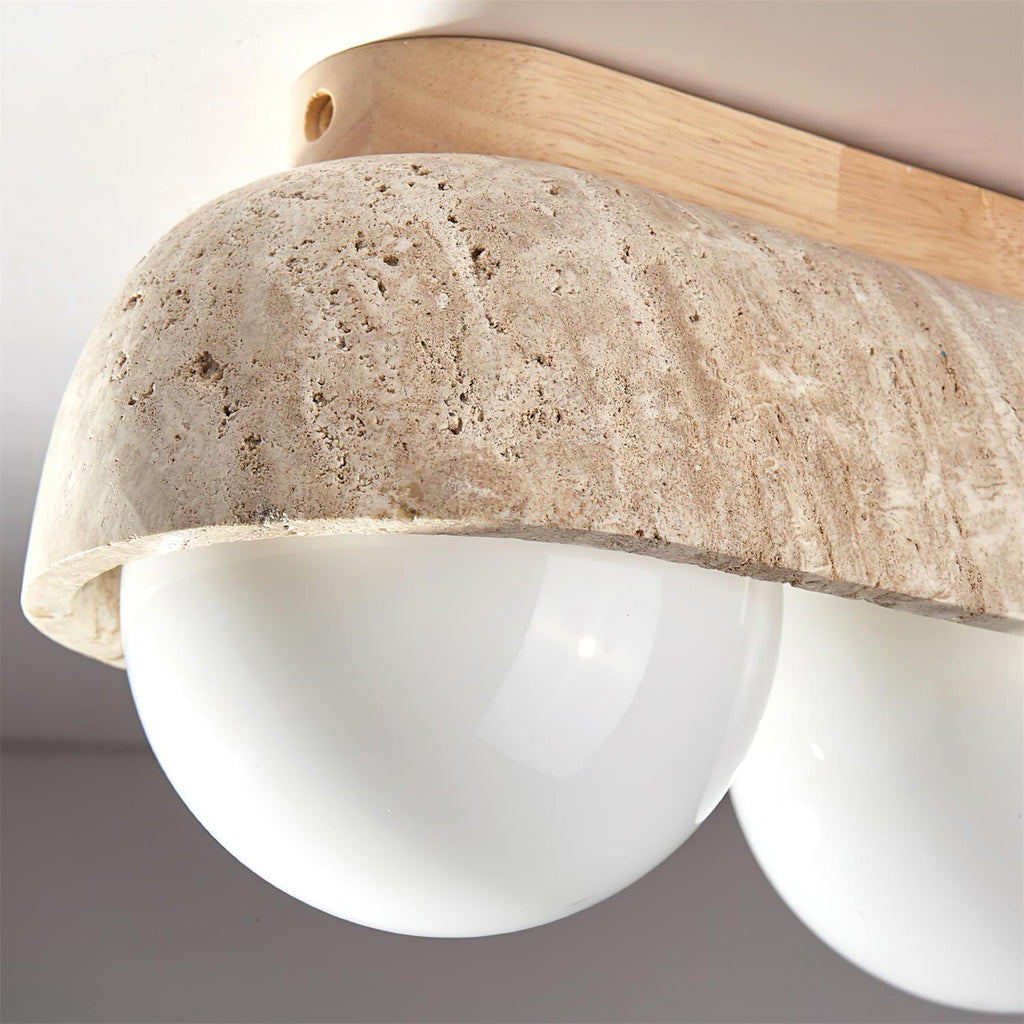 Wardenholm Travertine Ceiling Light-Moonnatur