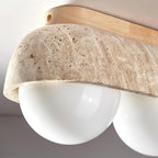 Wardenholm Travertine Ceiling Light-Moonnatur