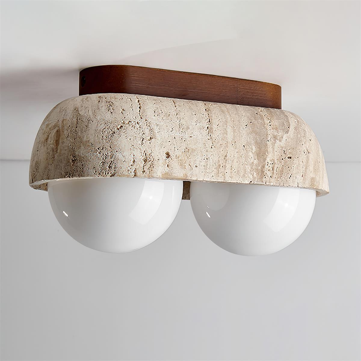Wardenholm Travertine Ceiling Light-Moonnatur