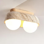 Wardenholm Travertine Ceiling Light-Moonnatur