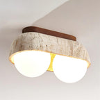Wardenholm Travertine Ceiling Light-Moonnatur
