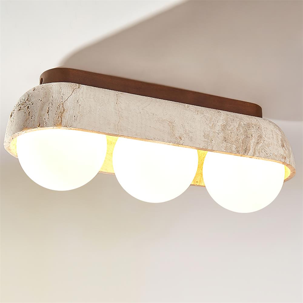 Wardenholm Travertine Ceiling Light-Moonnatur