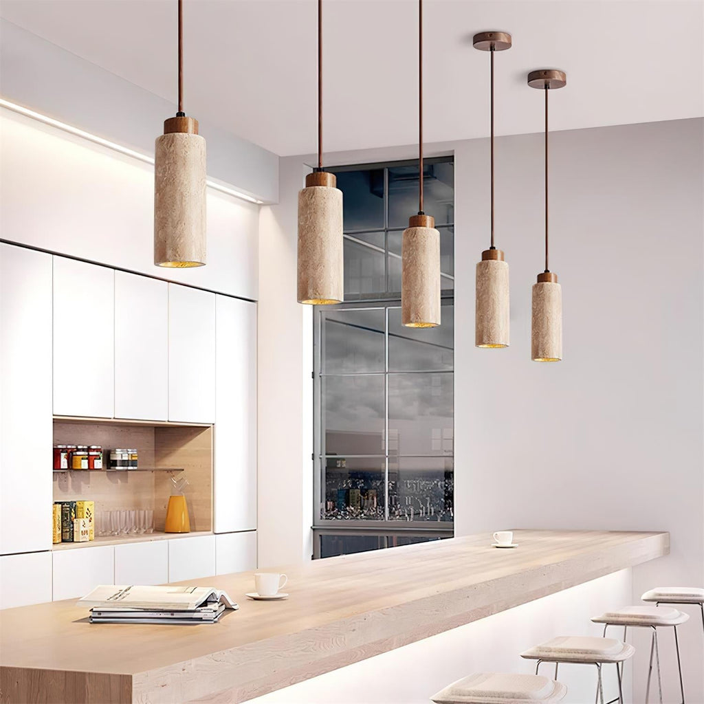 Cardelis Travertine Pendant Light-Moonnatur