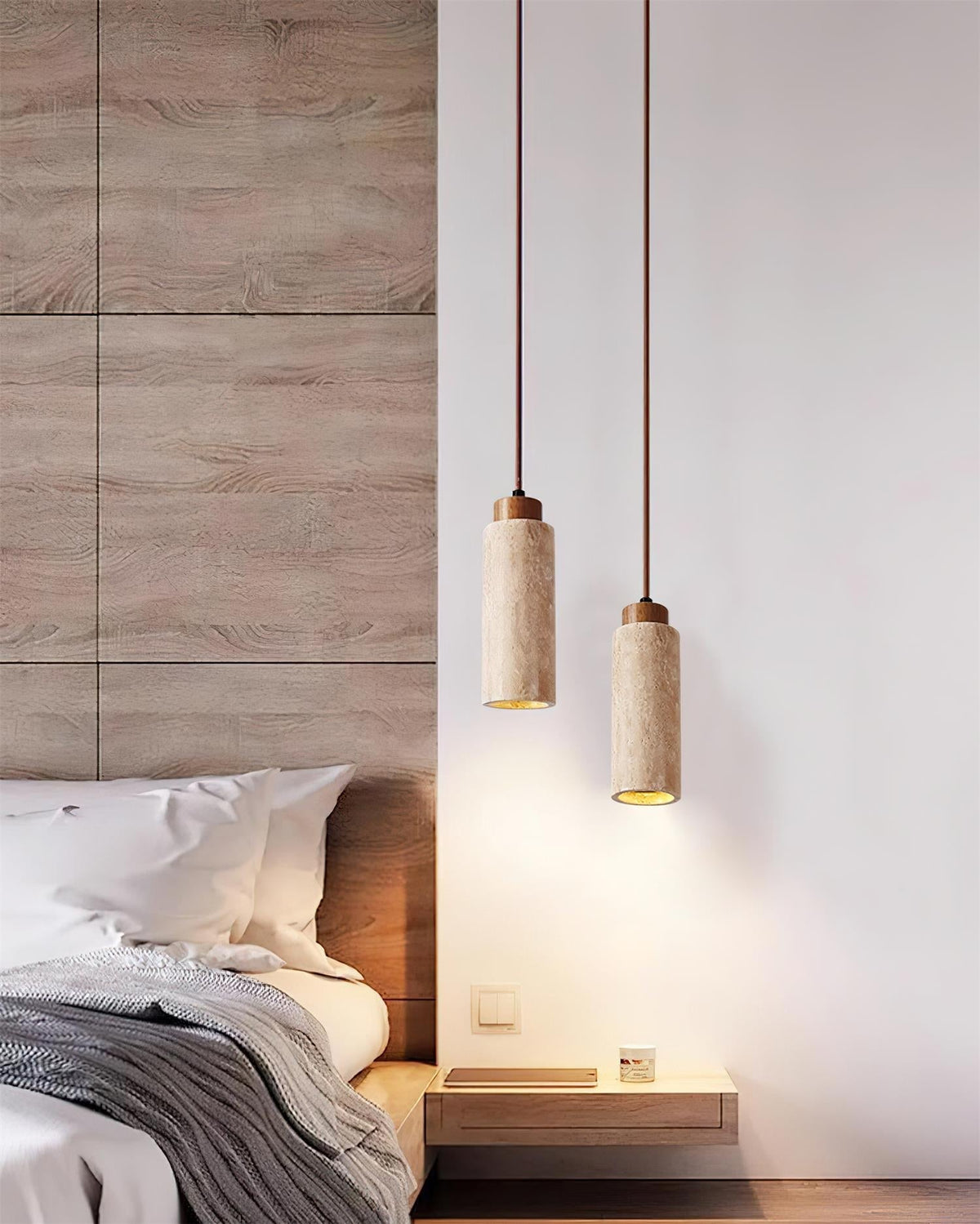 Cardelis Travertine Pendant Light-Moonnatur