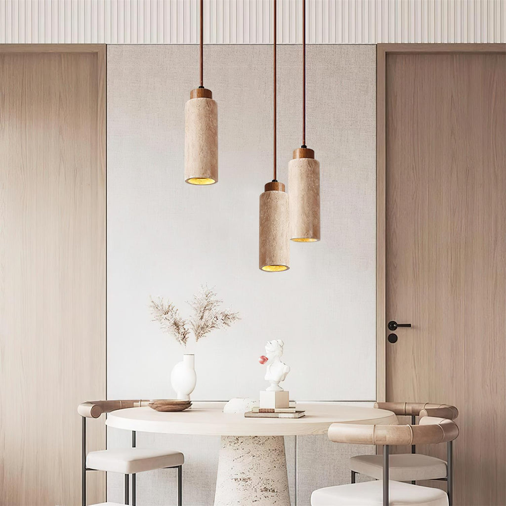 Cardelis Travertine Pendant Light-Moonnatur