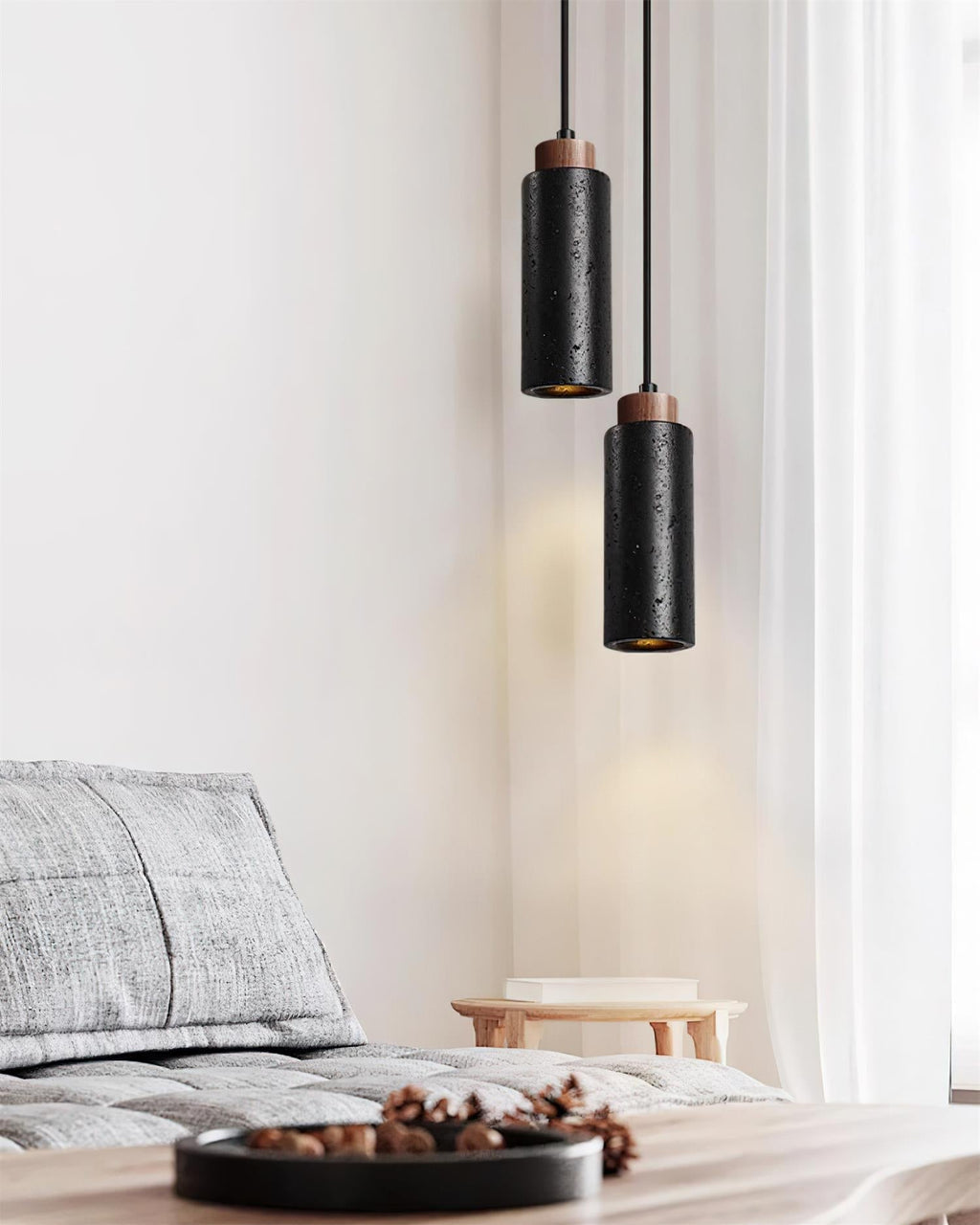 Cardelis Travertine Pendant Light-Moonnatur