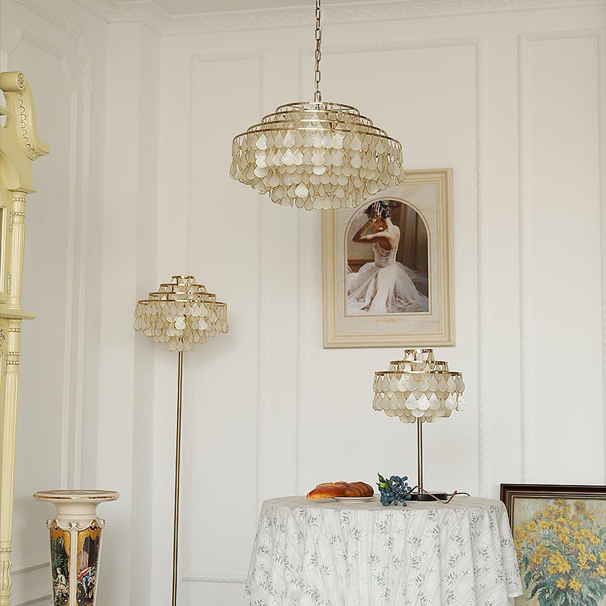 Savenwyn Shell Chandelier-Moonnatur