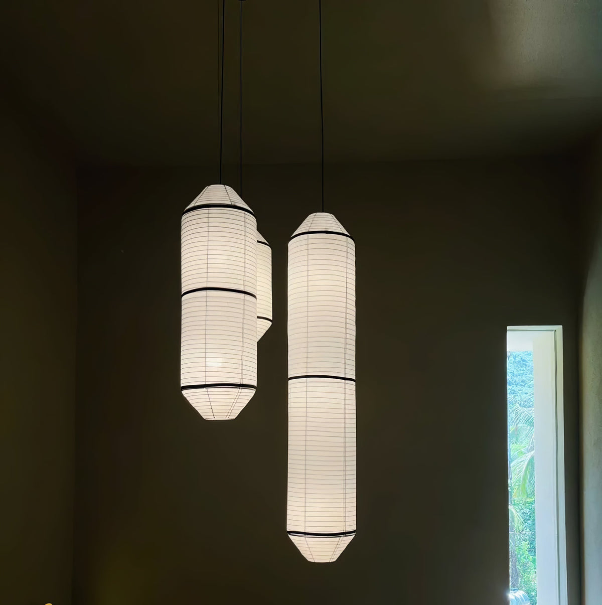 Lavinelle Mulberry Silk Pendant Light-Moonnatur