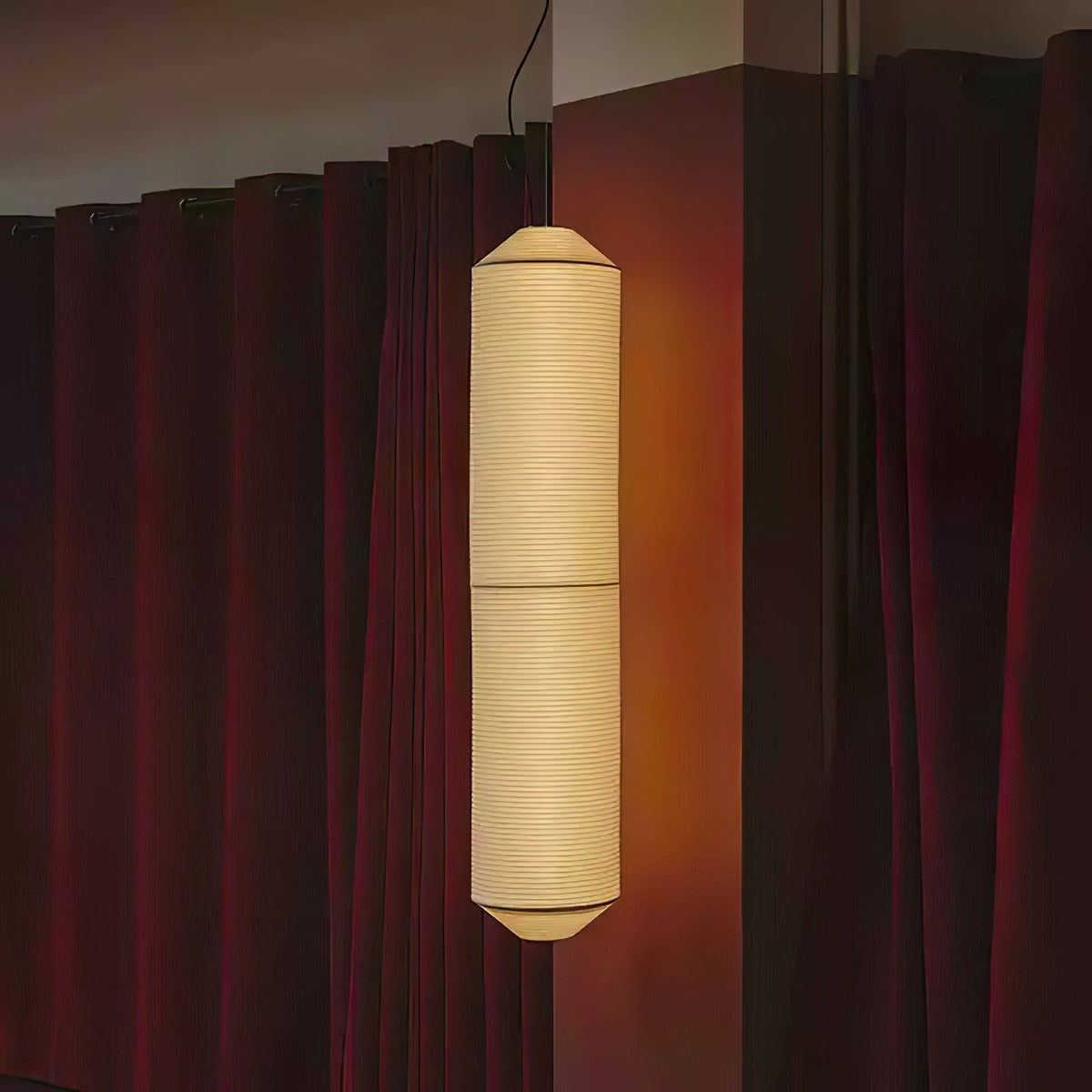 Lavinelle Mulberry Silk Pendant Light-Moonnatur