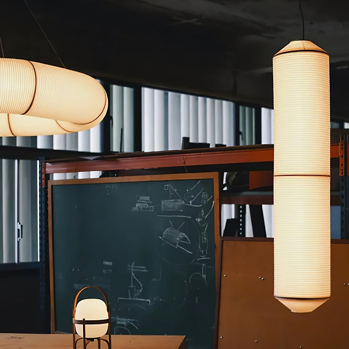 Lavinelle Mulberry Silk Pendant Light-Moonnatur