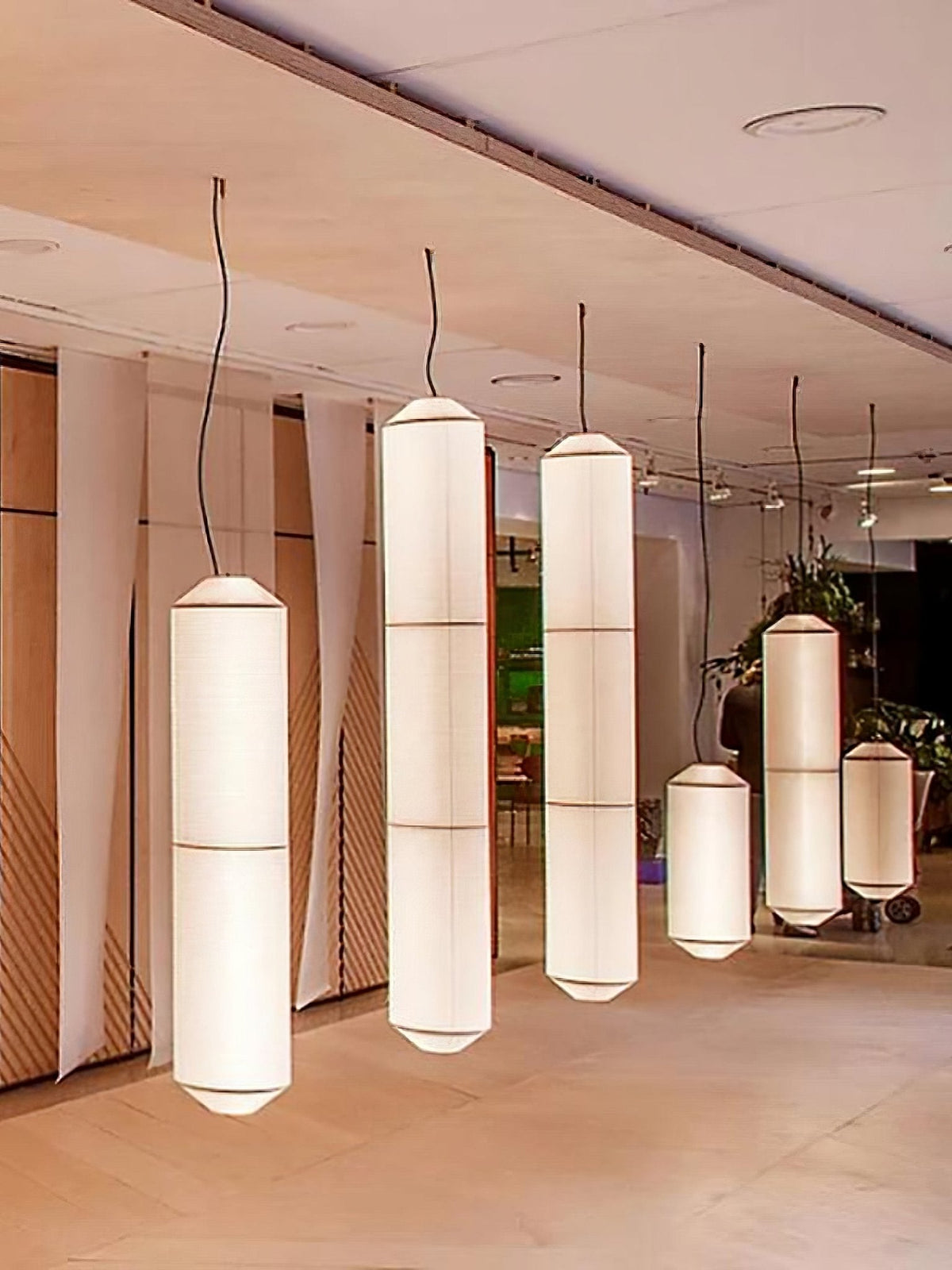 Lavinelle Mulberry Silk Pendant Light-Moonnatur