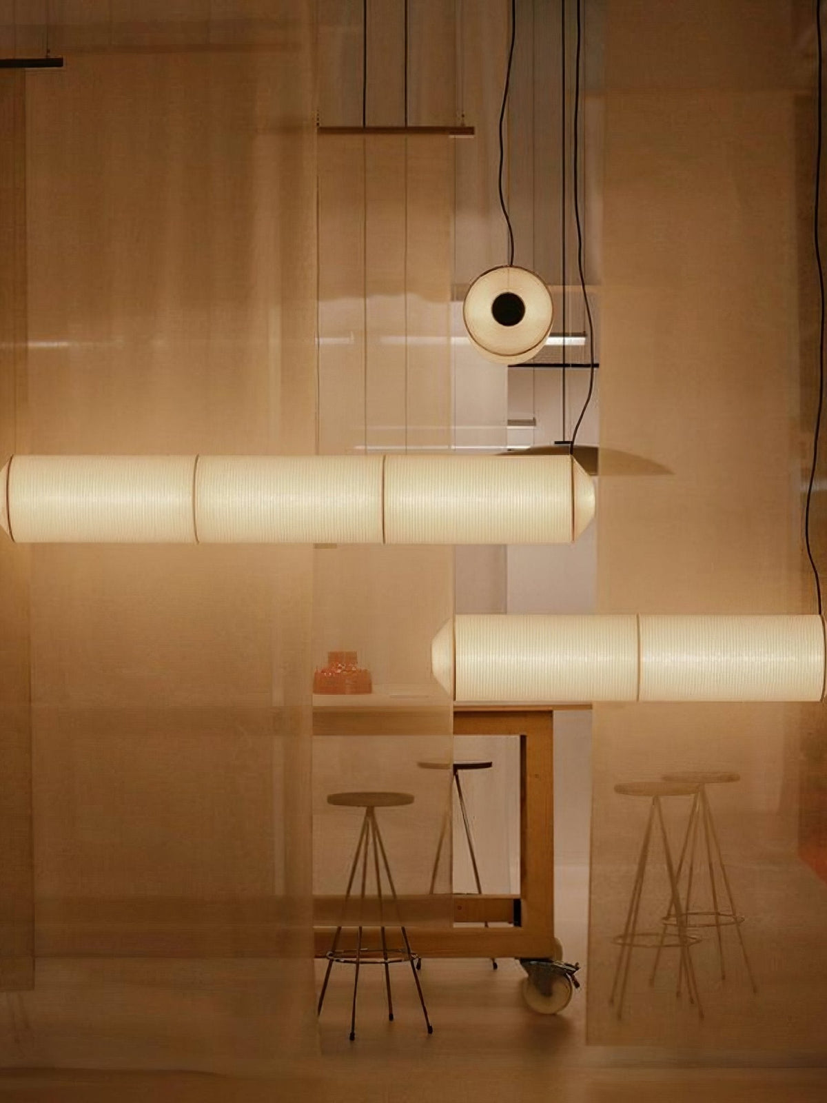 Lavinelle Mulberry Silk Pendant Light-Moonnatur