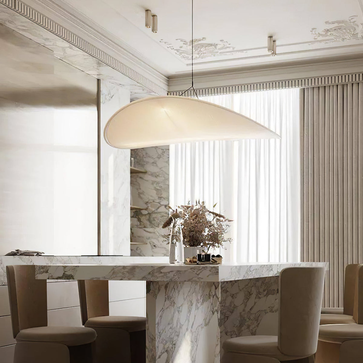 Perrinis Silk Pendant Light-Moonnatur