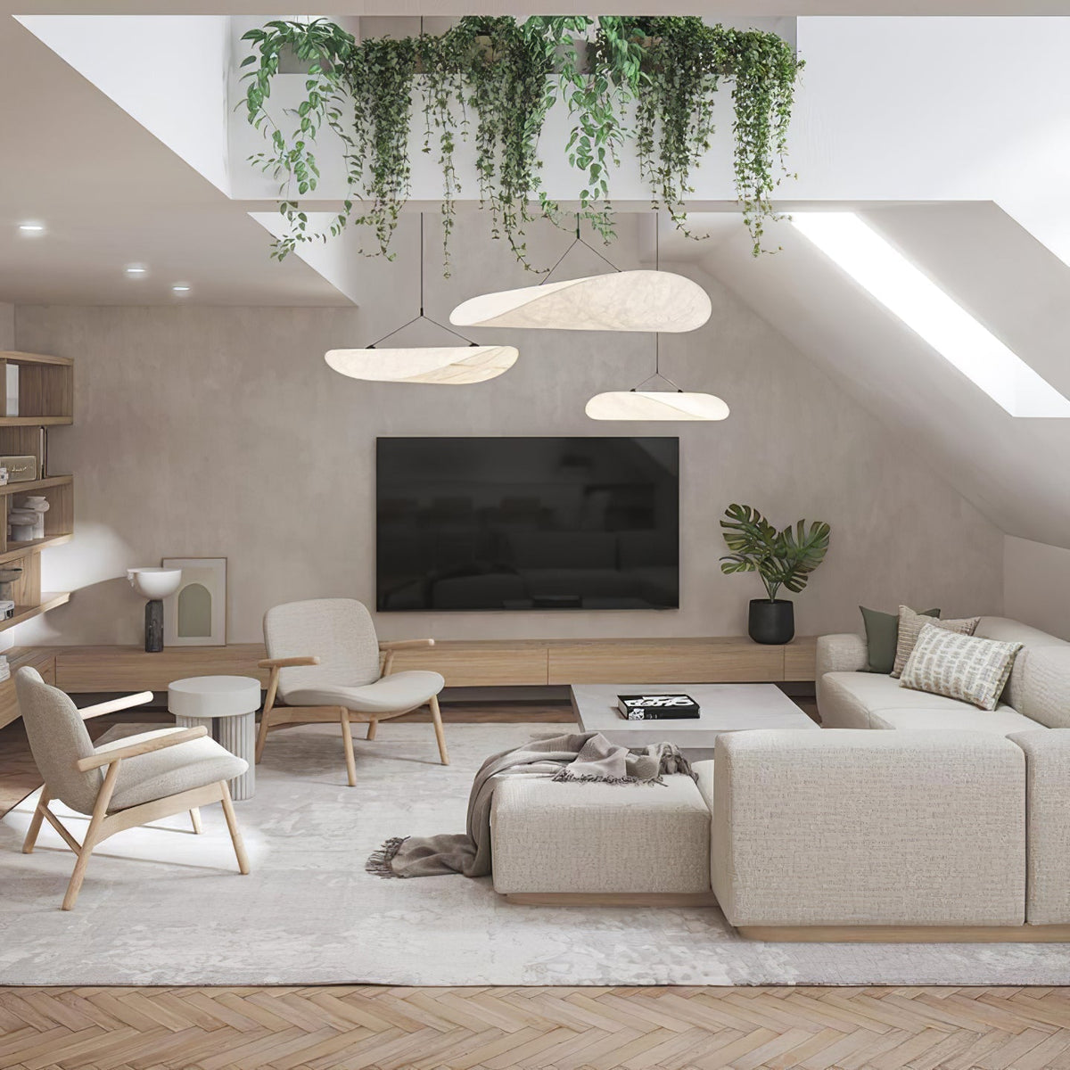 Novira Paper Pendant Lamp-Moonnatur