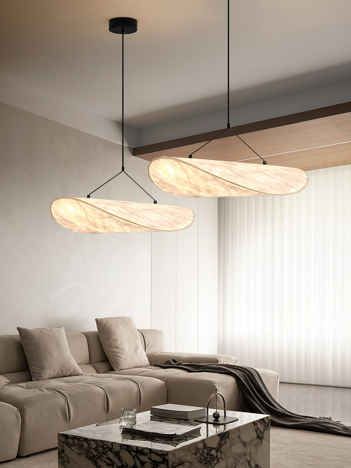 Perrinis Silk Pendant Light-Moonnatur
