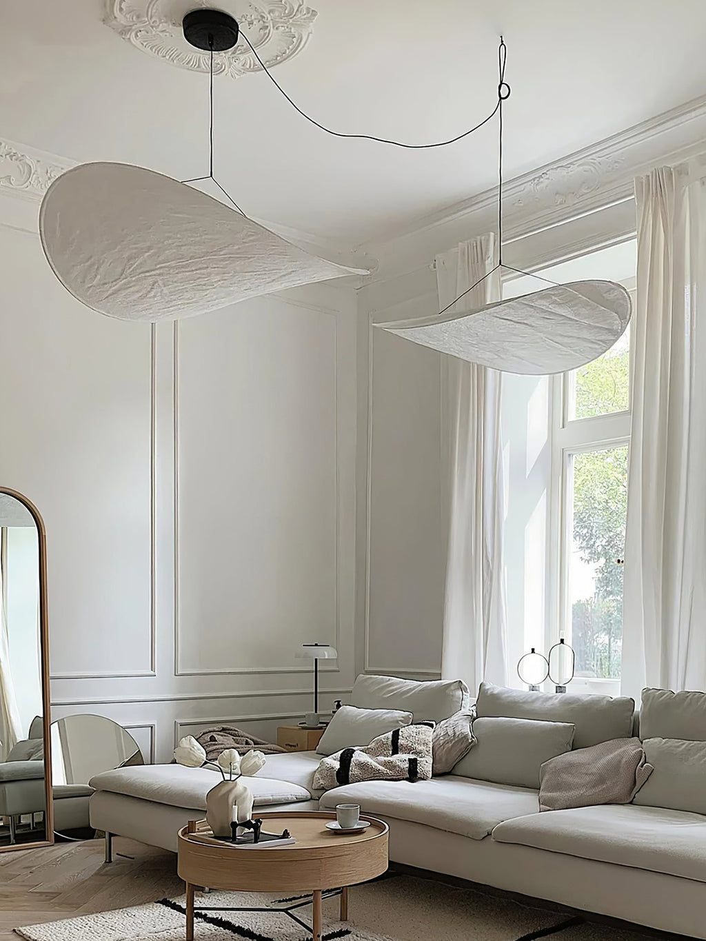Perrinis Silk Pendant Light-Moonnatur