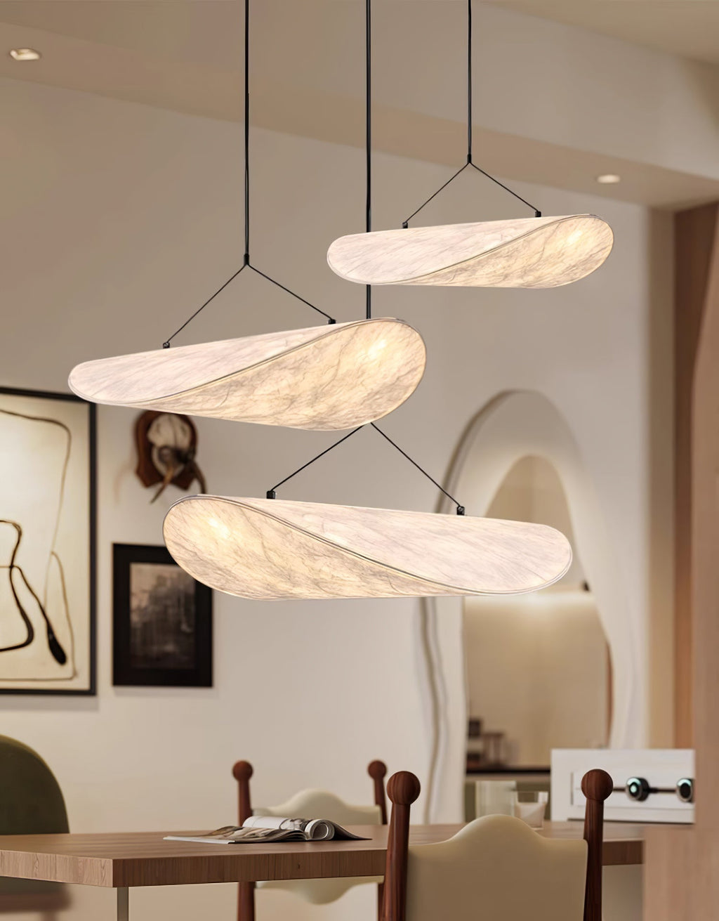 Perrinis Silk Pendant Light-Moonnatur