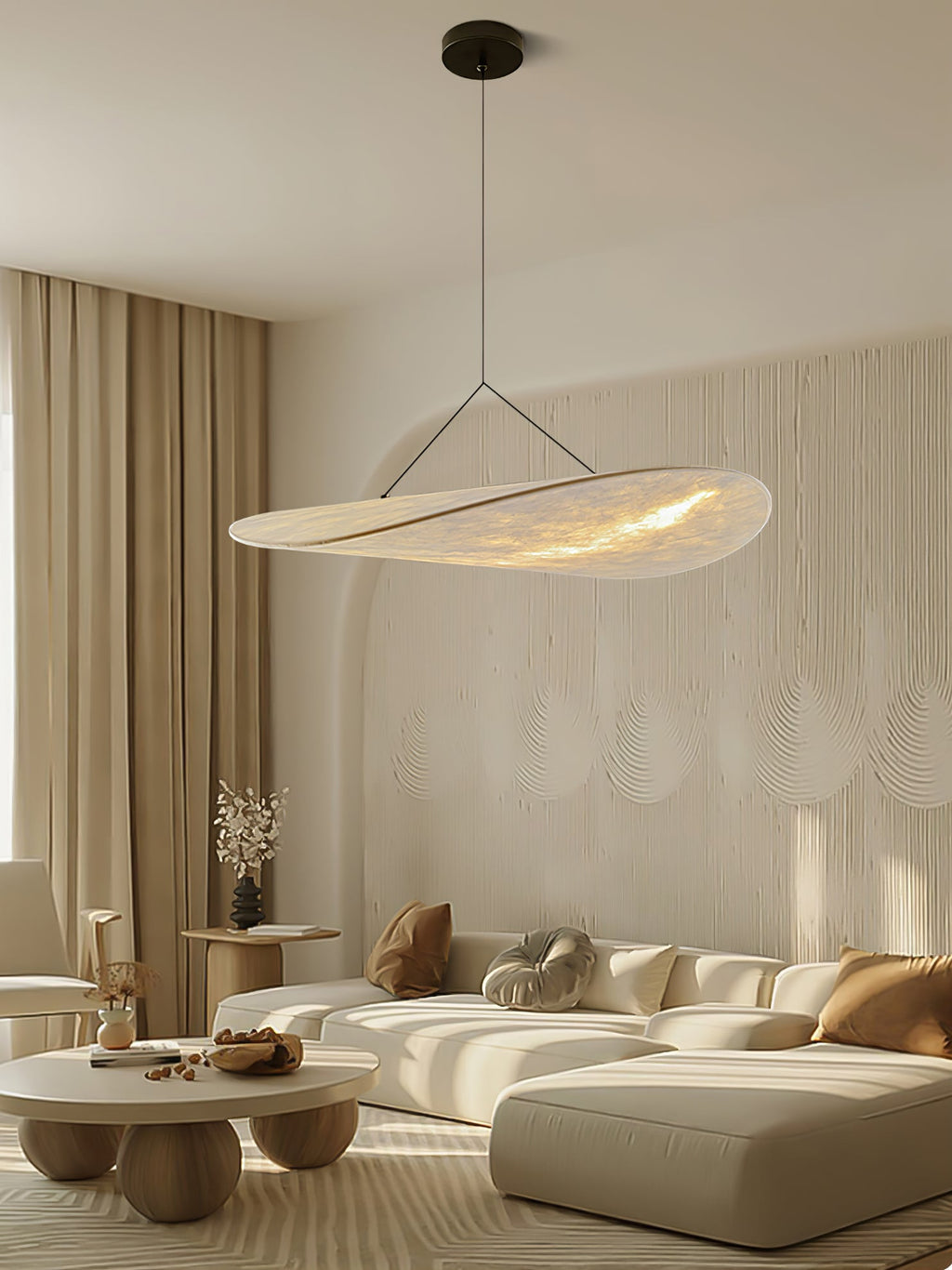 Perrinis Silk Pendant Light-Moonnatur