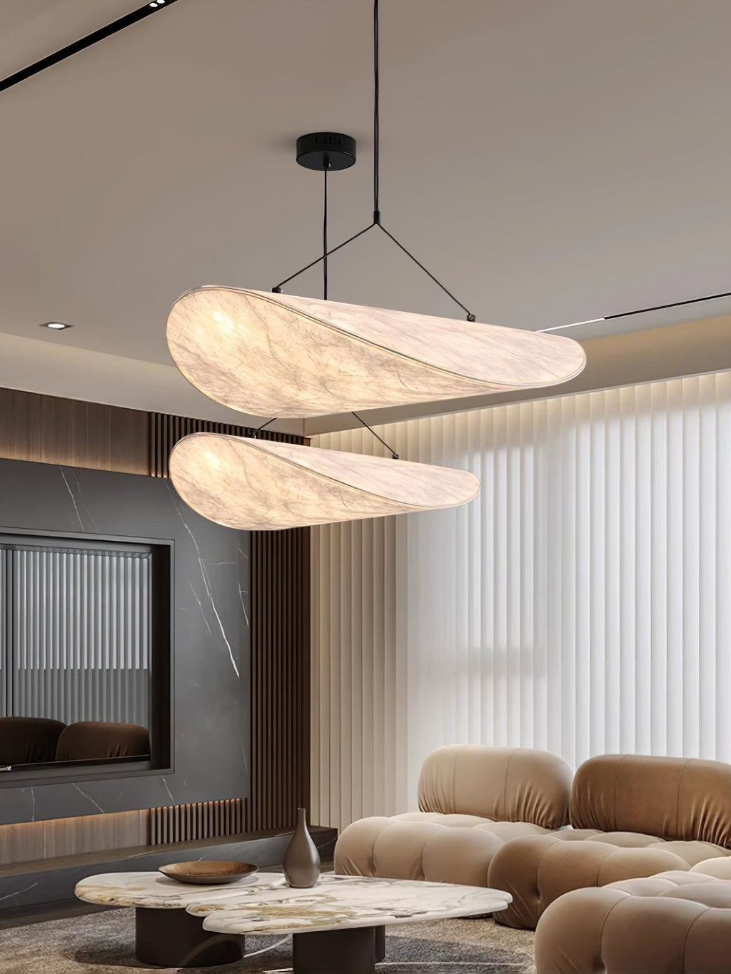 Perrinis Silk Pendant Light-Moonnatur