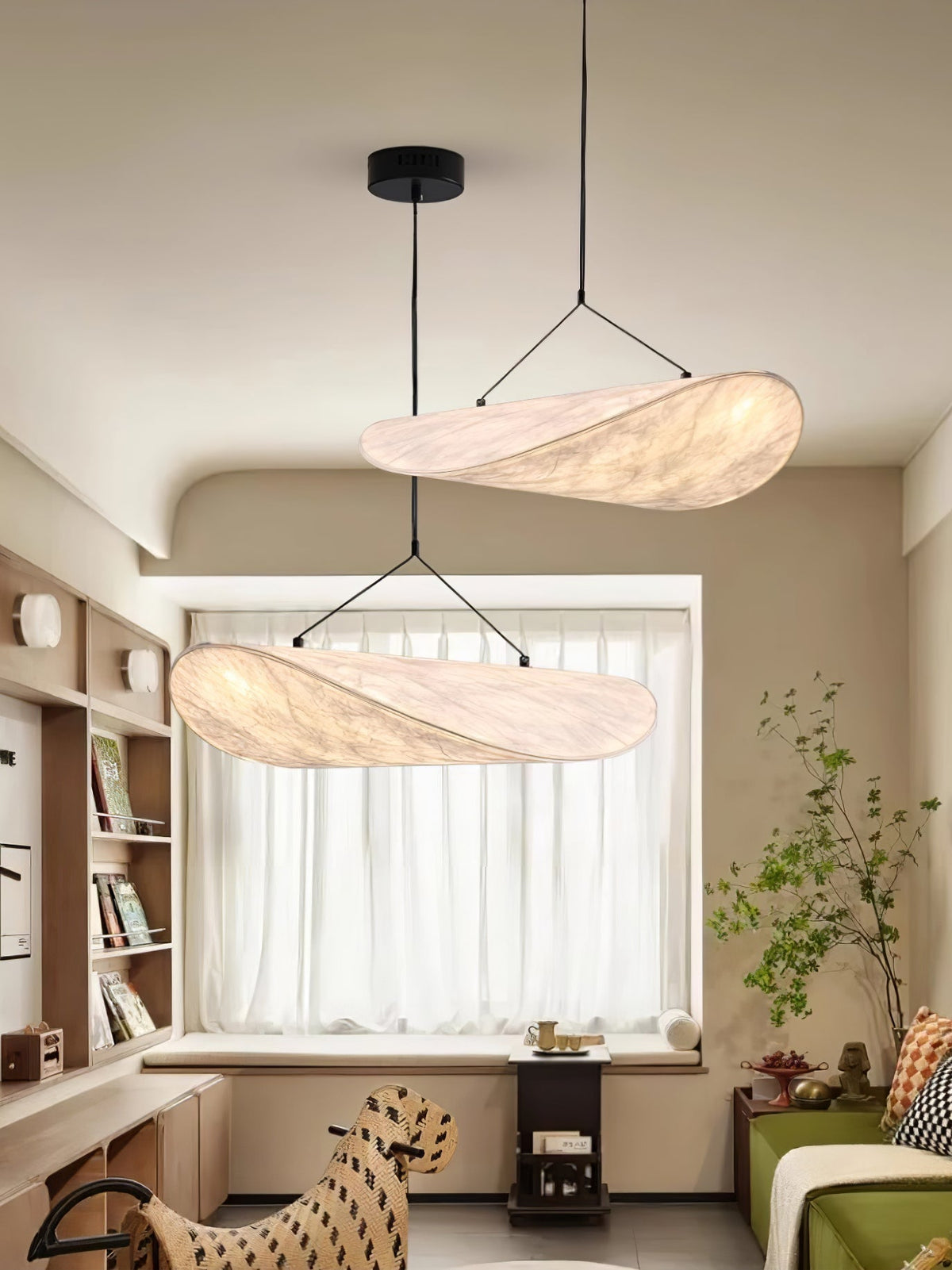 Perrinis Silk Pendant Light-Moonnatur