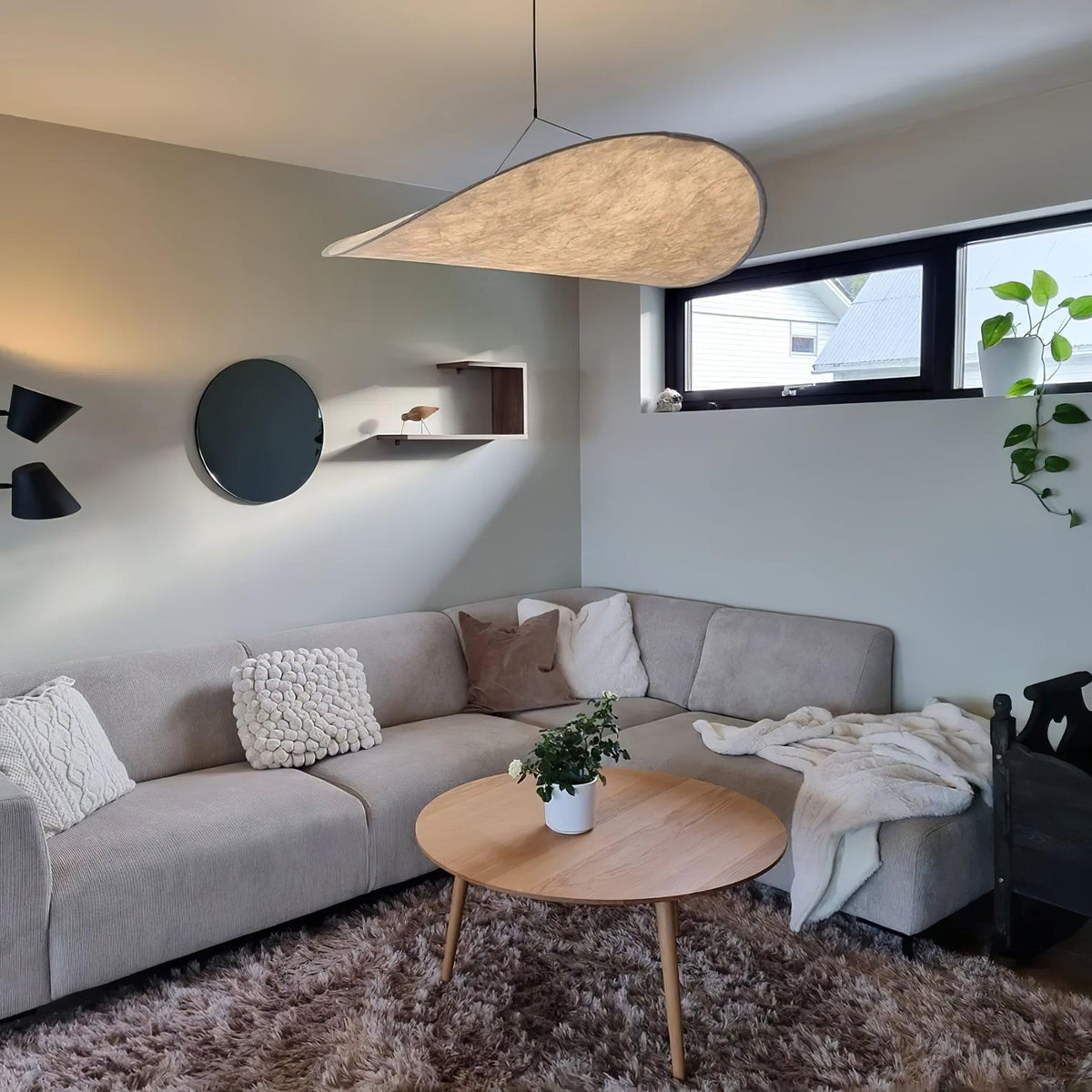 Perrinis Silk Pendant Light-Moonnatur