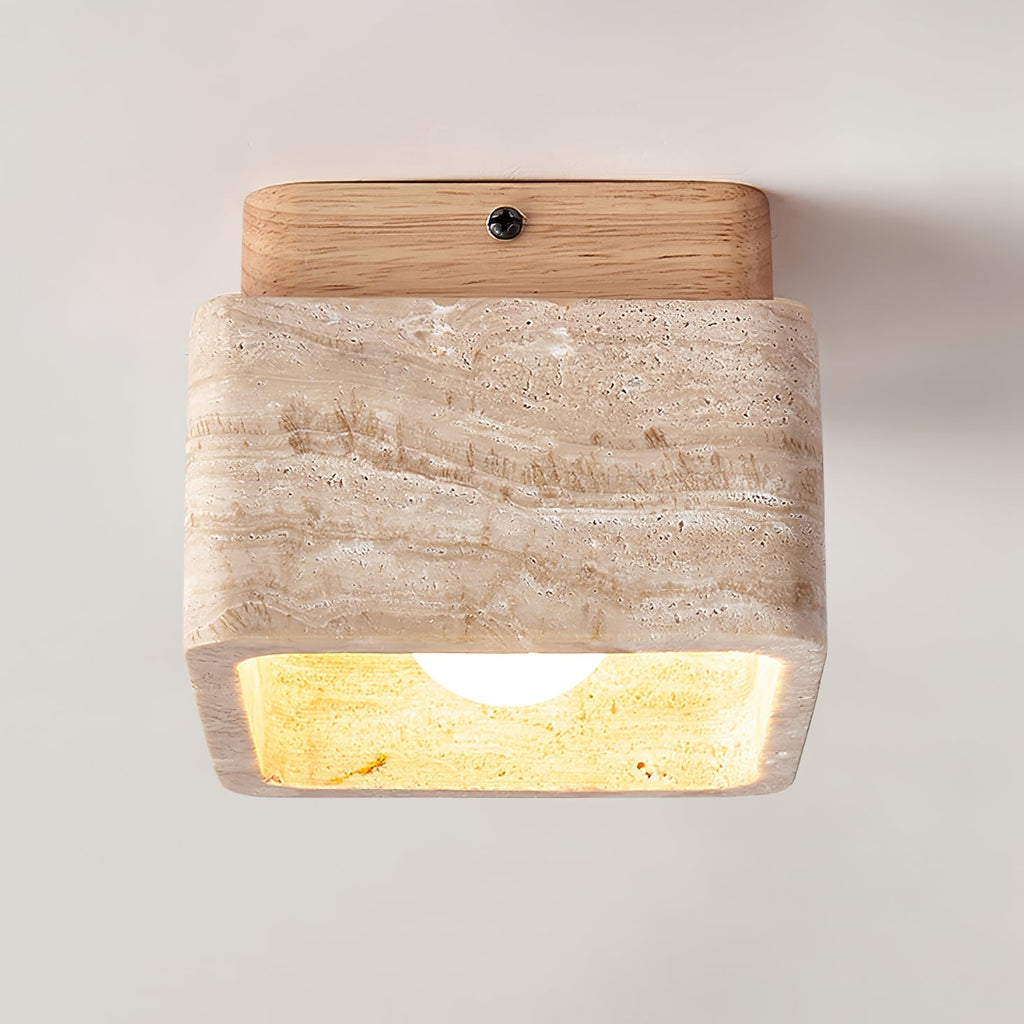 Altonheath Travertine Ceiling Light-Moonnatur
