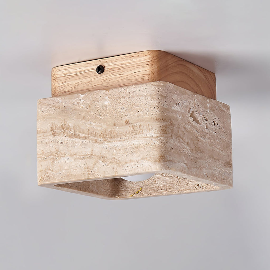 Altonheath Travertine Ceiling Light-Moonnatur