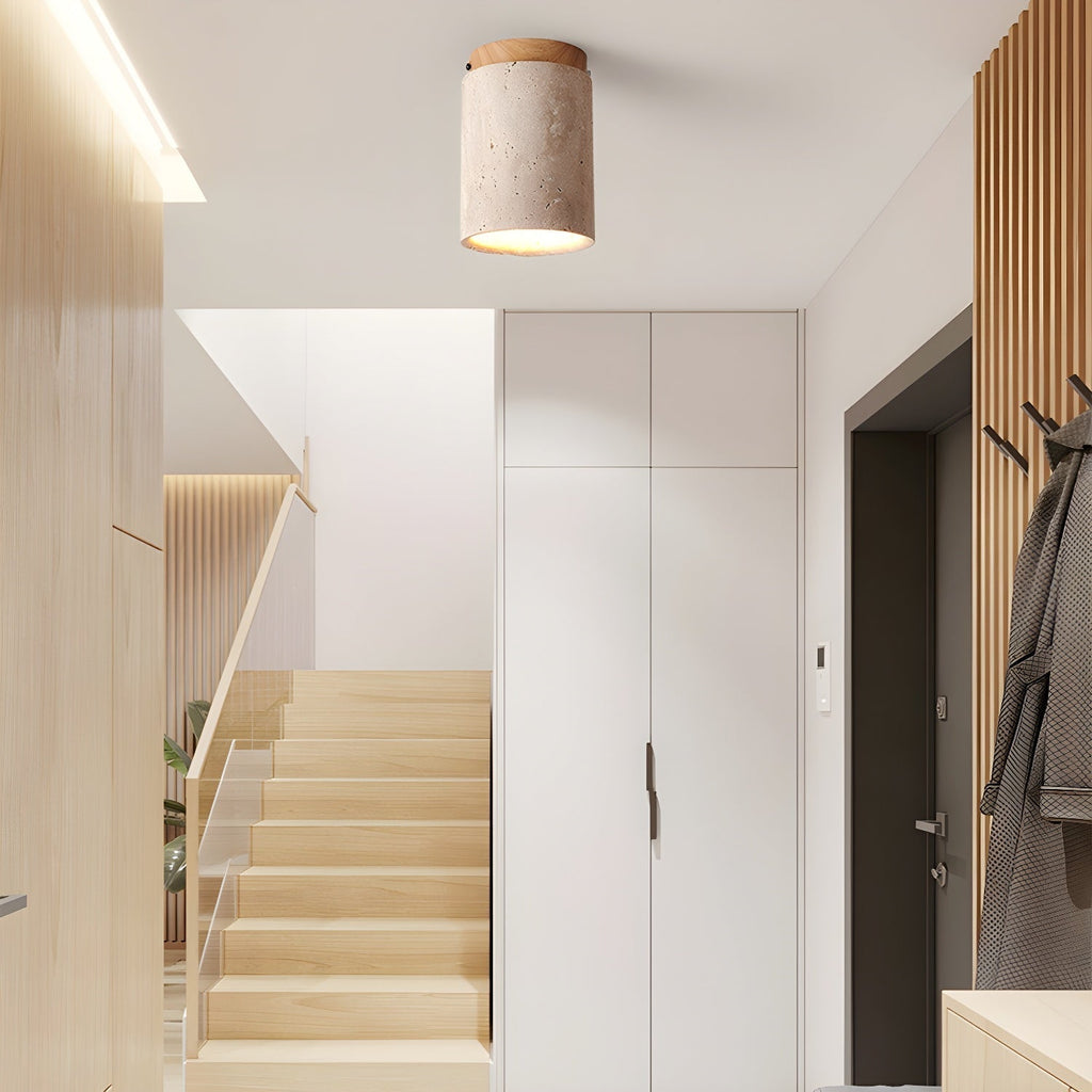 Dunseloria Travertine Ceiling Light-Moonnatur