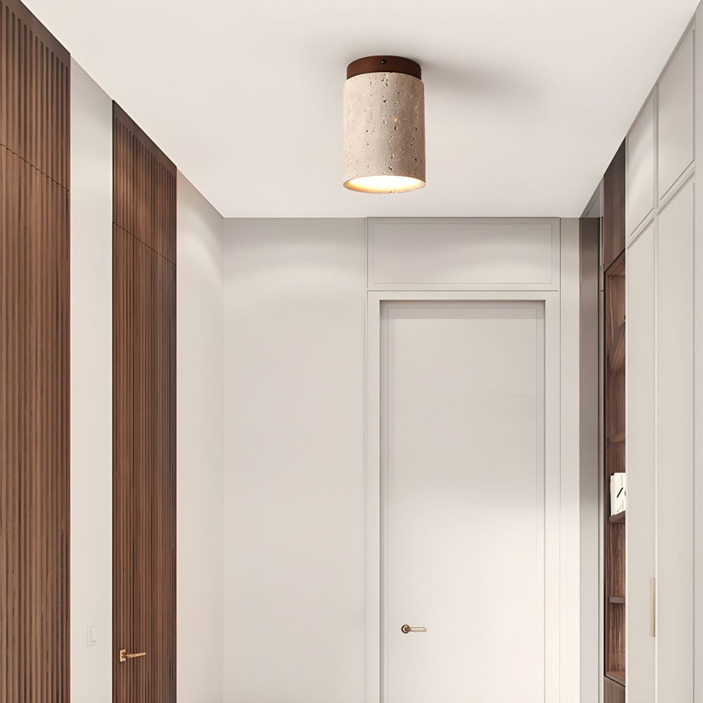 Dunseloria Travertine Ceiling Light-Moonnatur