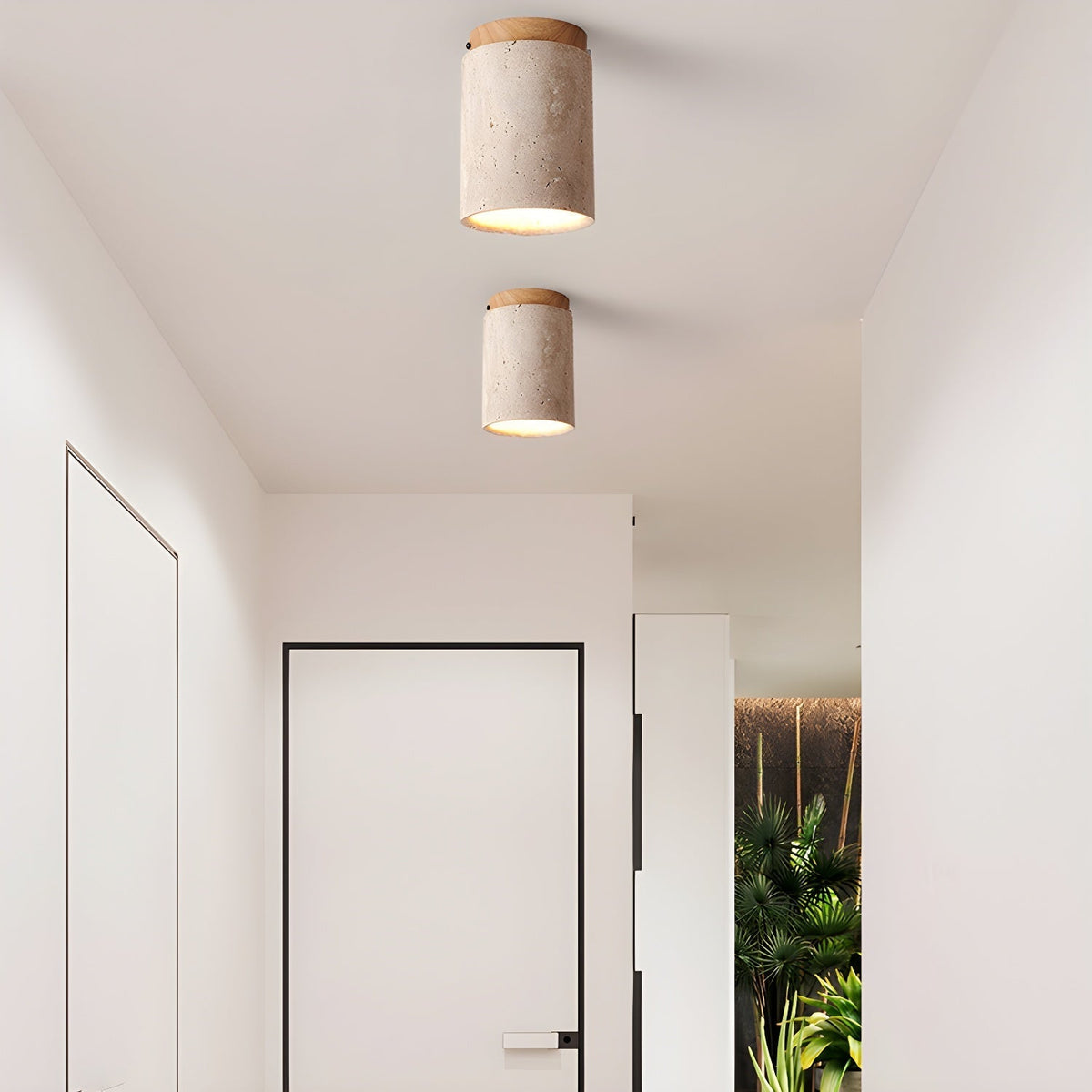 Dunseloria Travertine Ceiling Light-Moonnatur