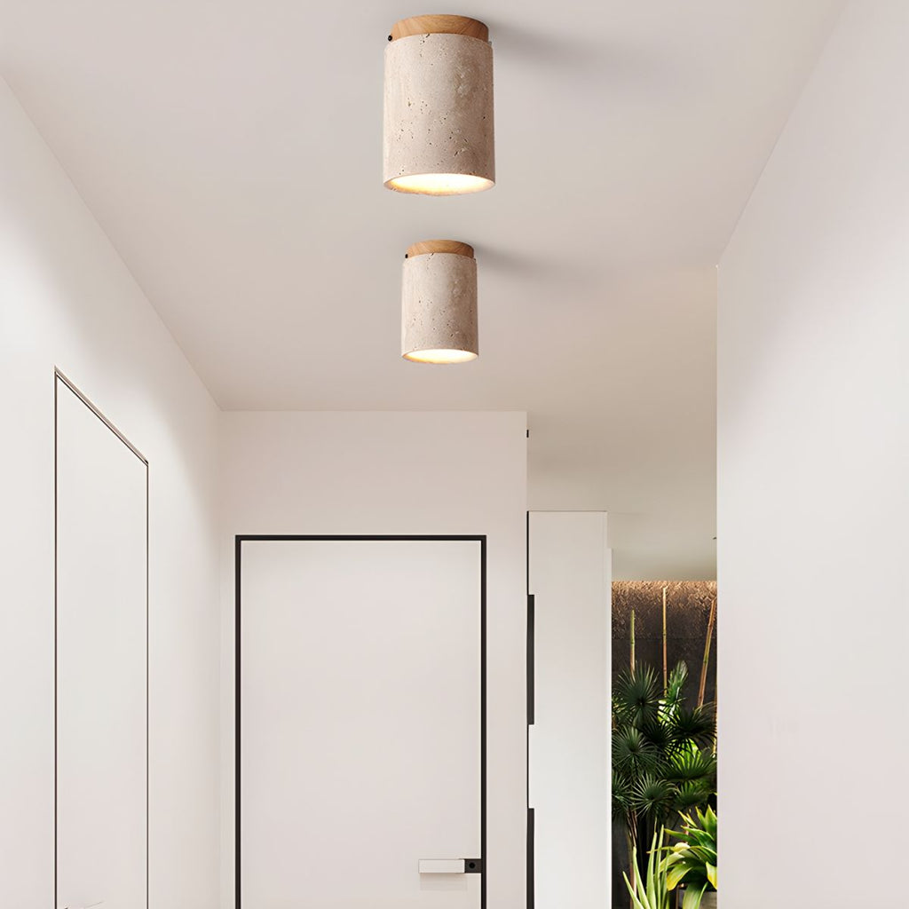 Dunseloria Travertine Ceiling Light-Moonnatur