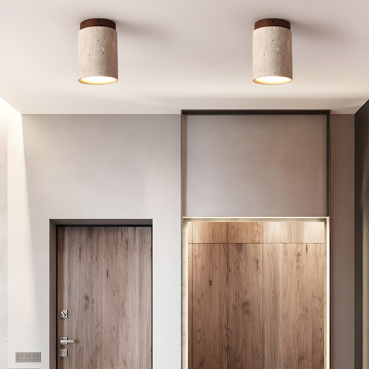 Dunseloria Travertine Ceiling Light-Moonnatur