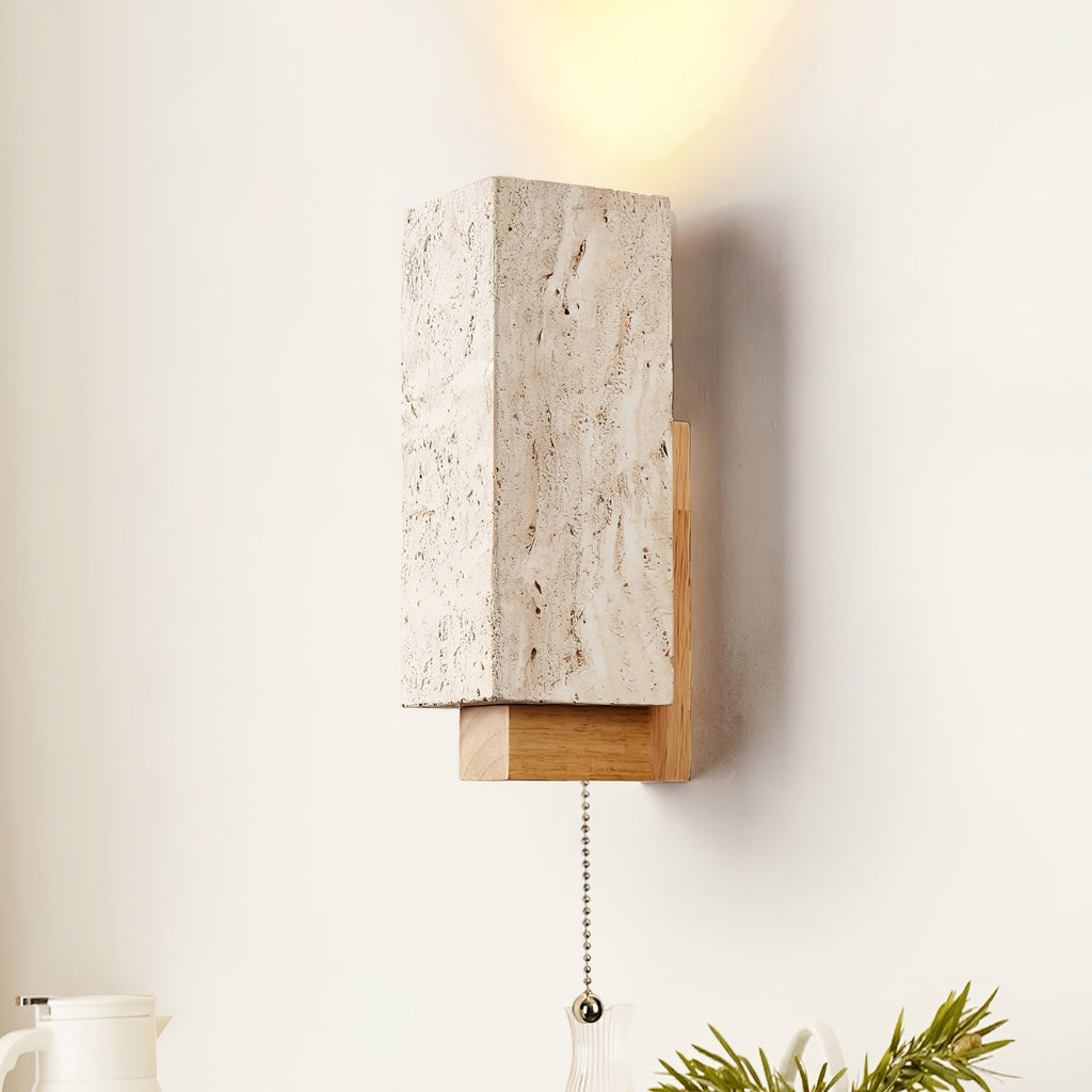 Quenelis Travertine Wall Light-Moonnatur