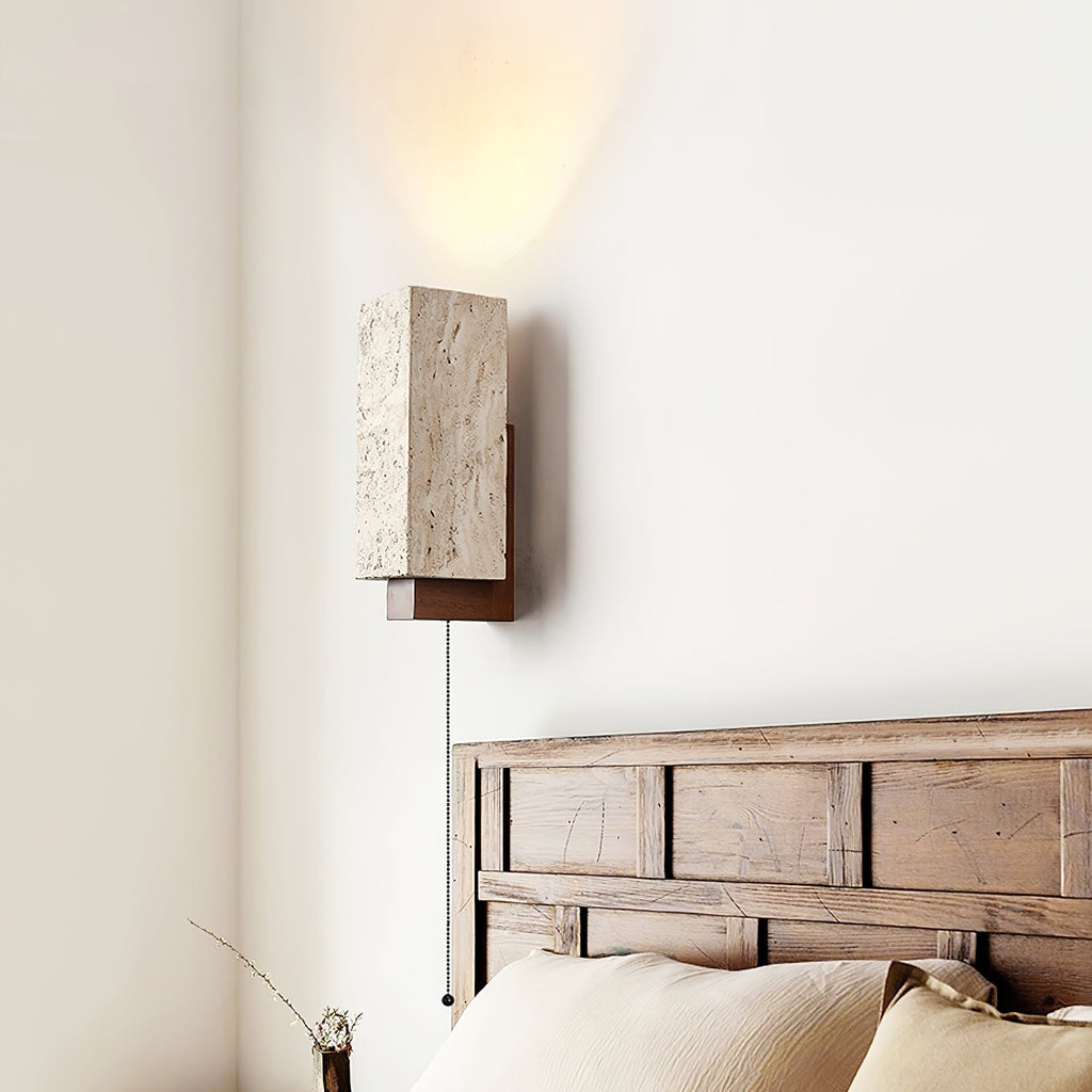 Quenelis Travertine Wall Light-Moonnatur