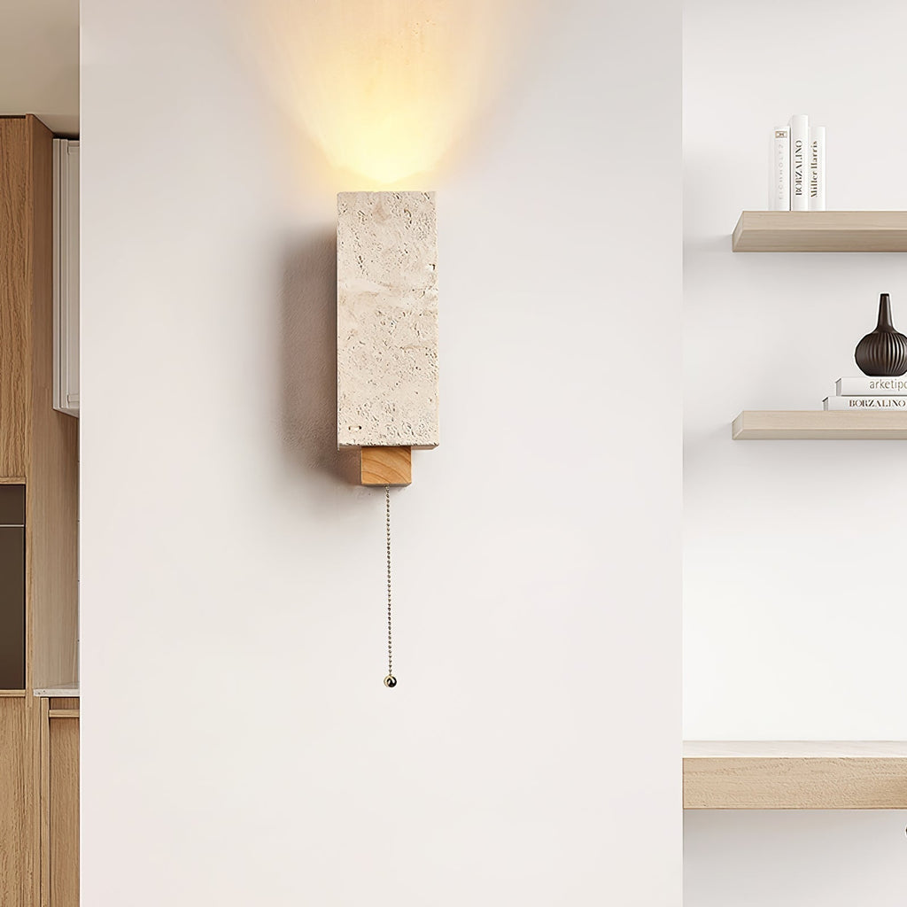 Quenelis Travertine Wall Light-Moonnatur