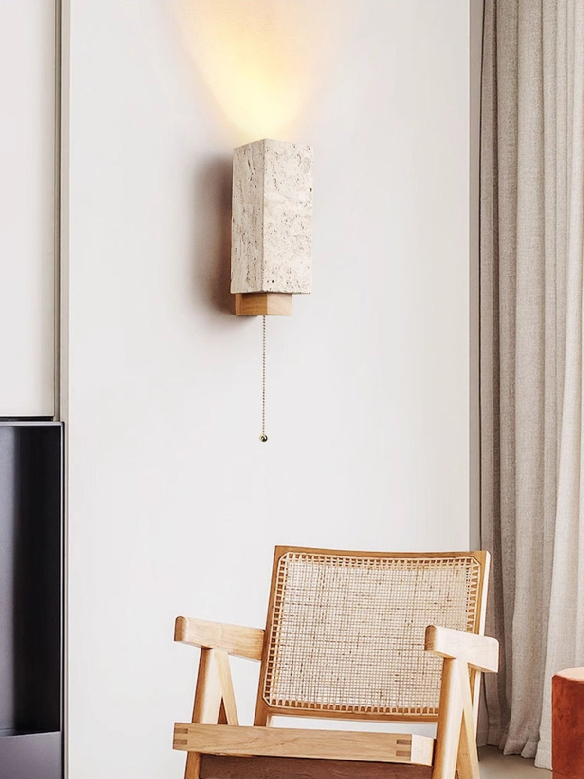 Quenelis Travertine Wall Light-Moonnatur