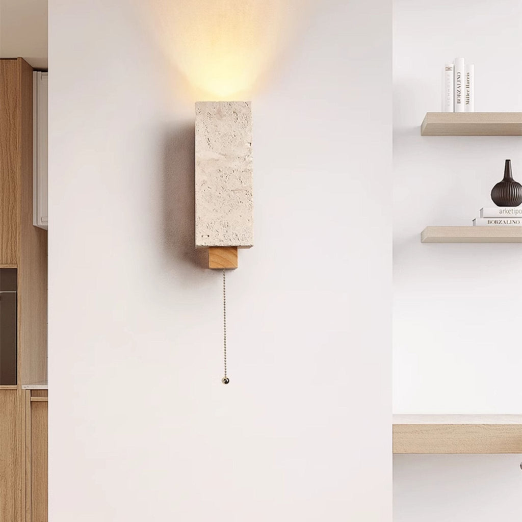 Quenelis Travertine Wall Light-Moonnatur