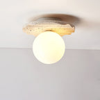 Mardenhill Travertine Ceiling Light-Moonnatur