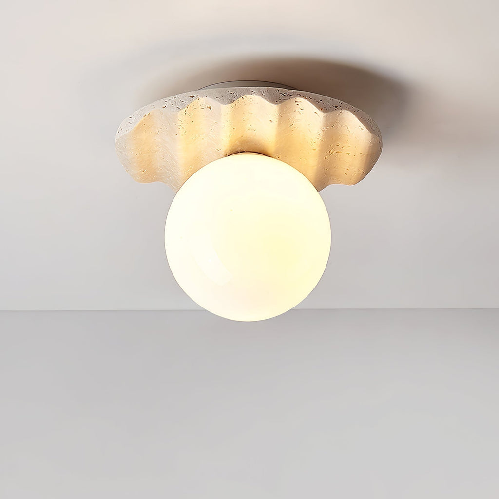 Mardenhill Travertine Ceiling Light-Moonnatur