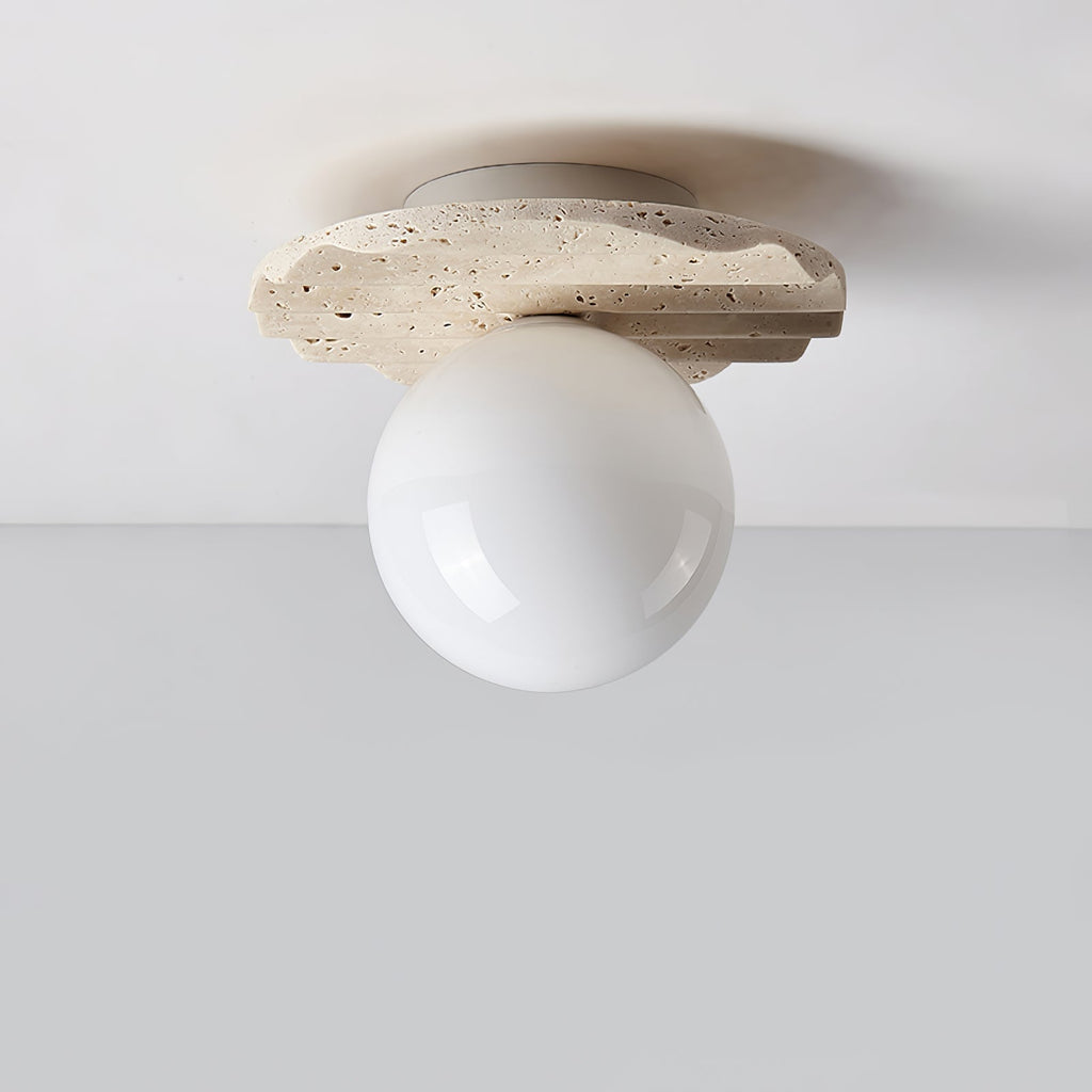 Mardenhill Travertine Ceiling Light-Moonnatur