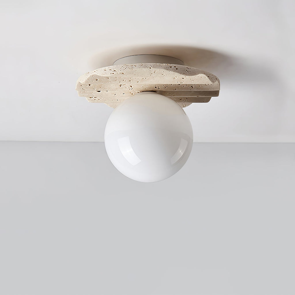 Mardenhill Travertine Ceiling Light-Moonnatur