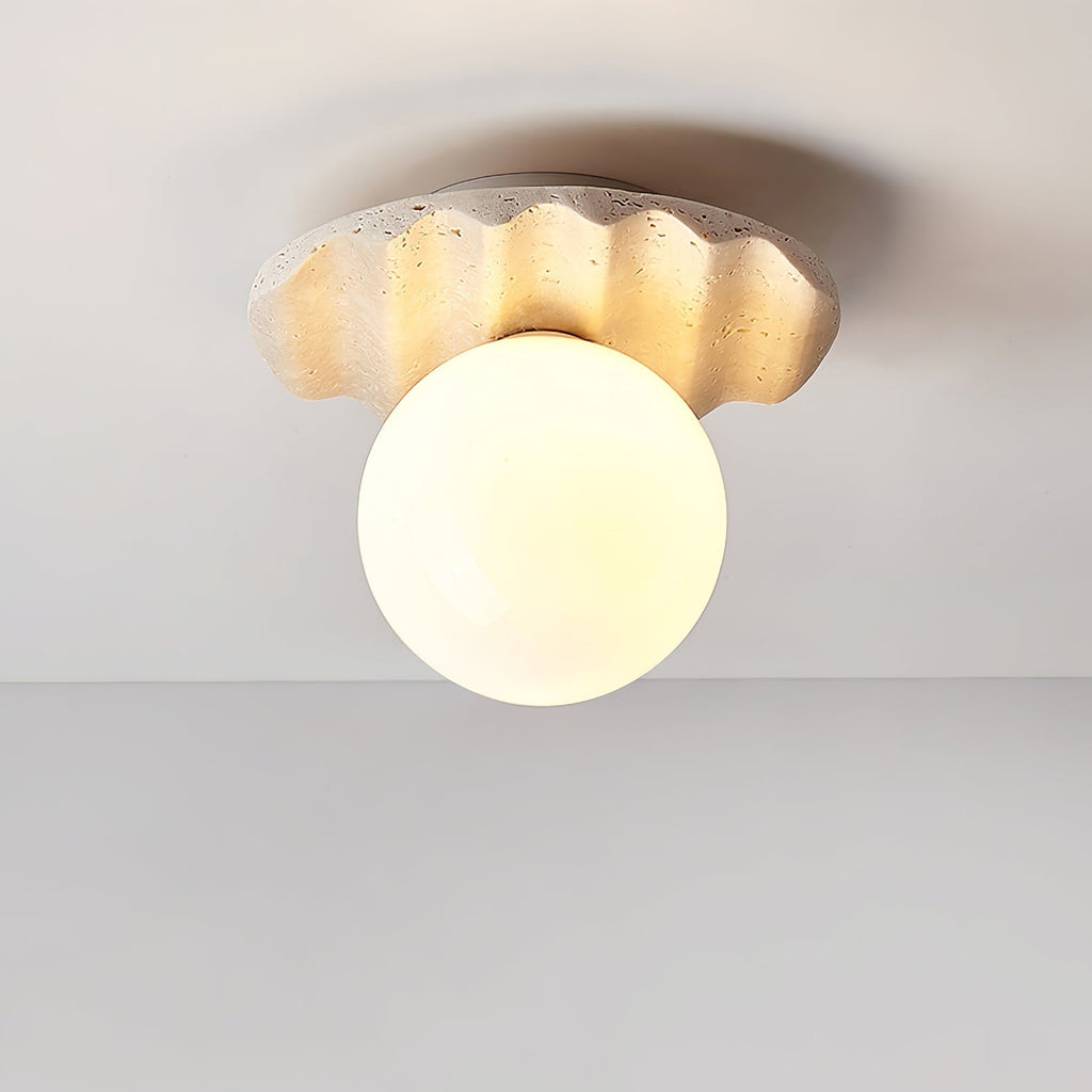 Mardenhill Travertine Ceiling Light-Moonnatur
