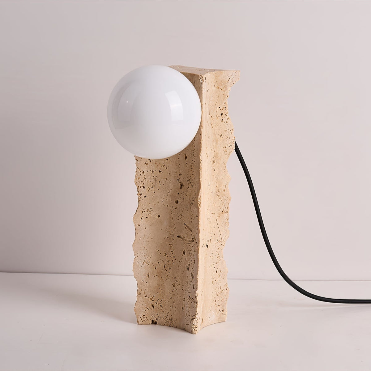 Ravensoria Travertine Table Lamp-Moonnatur