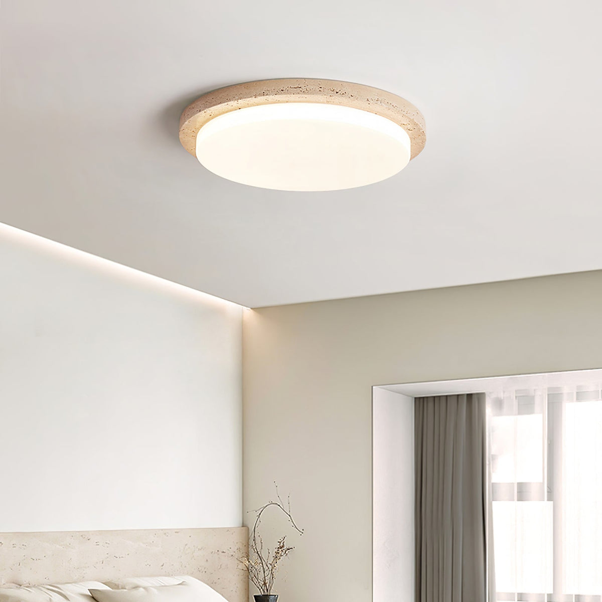 Gildenelyn Travertine Ceiling Light-Moonnatur