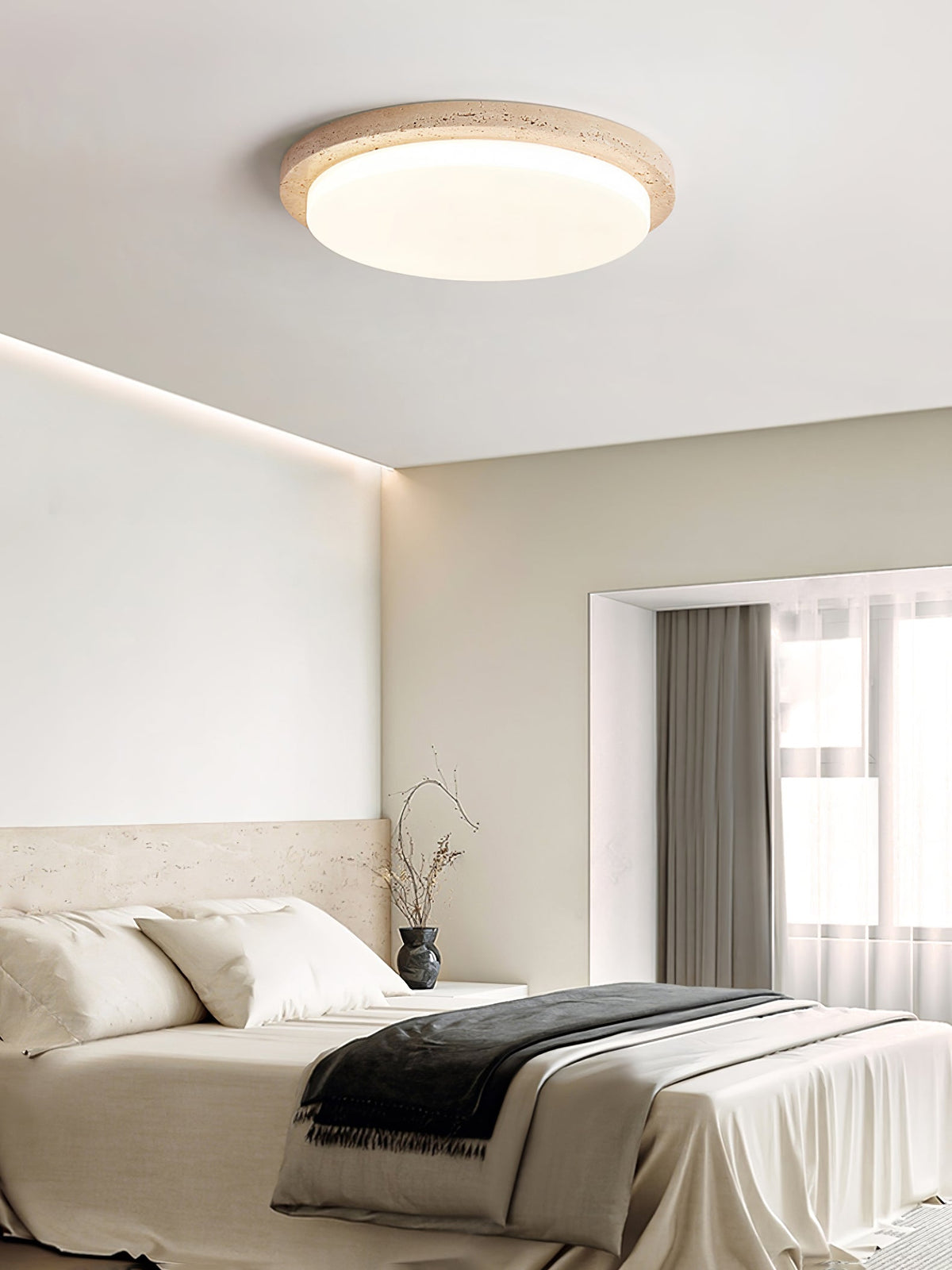 Gildenelyn Travertine Ceiling Light-Moonnatur