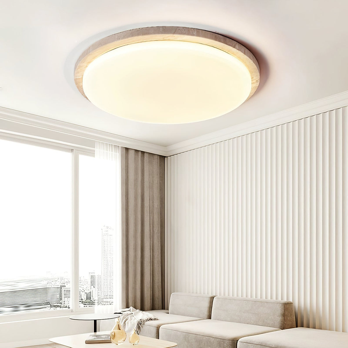 Gildenelyn Travertine Ceiling Light-Moonnatur